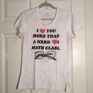 I love nerds faux-vintage tee